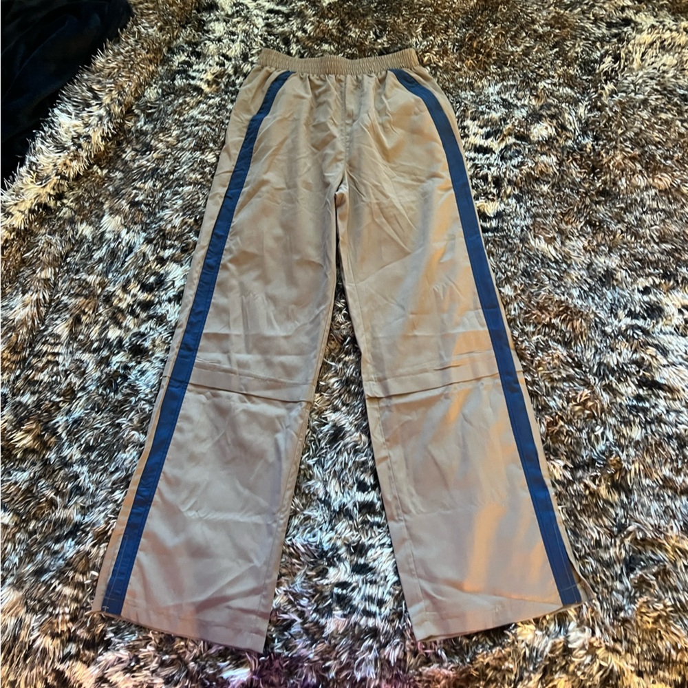 blue/beige track pants